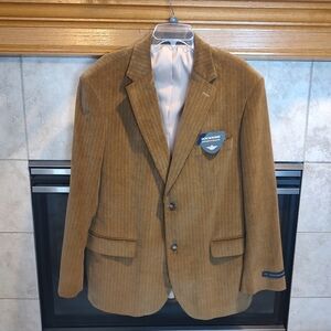 Dockers 44R Corduroy Sports Coat Two Button Lined Jacket Blazer Career NWT